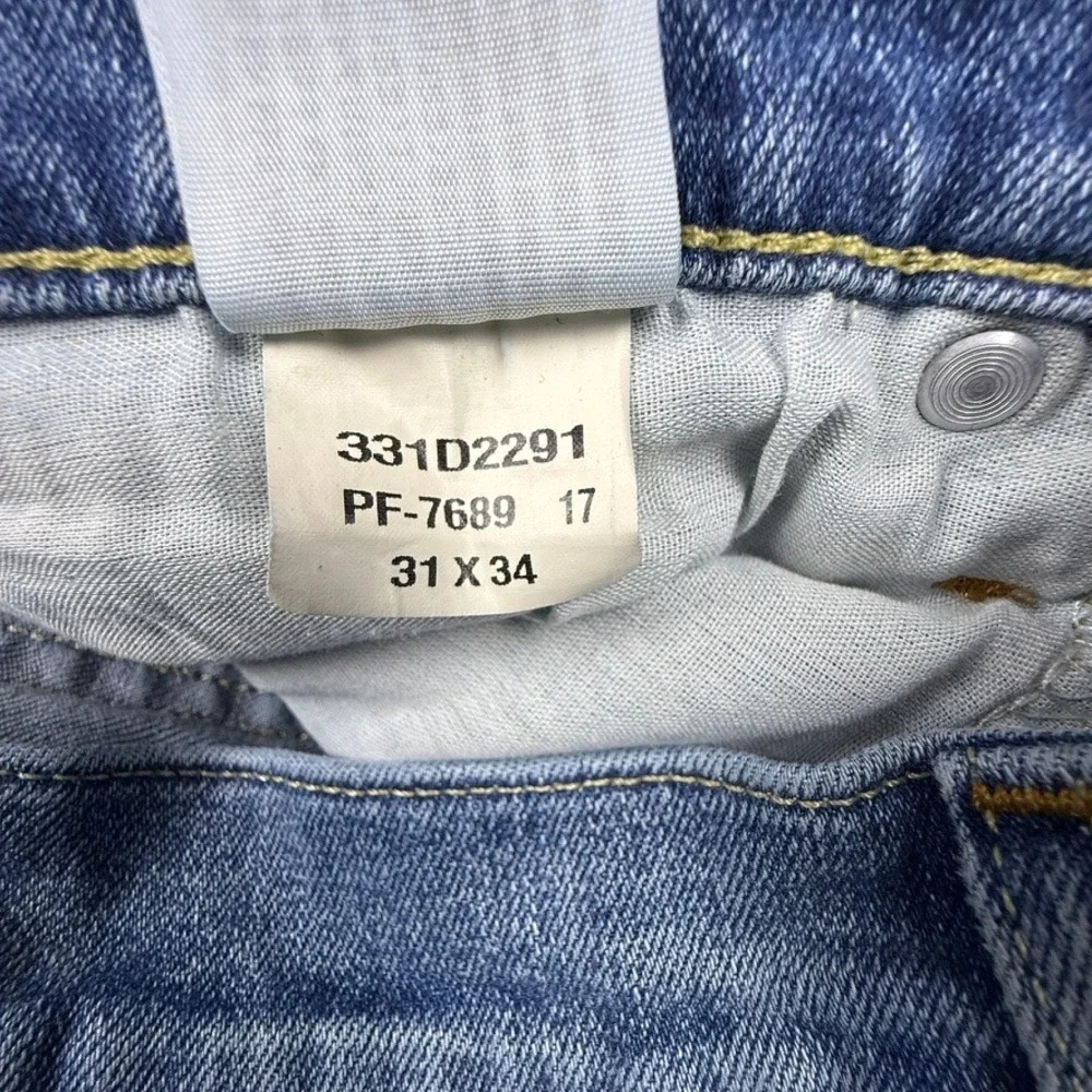 Hollister Epic Flex Straight Leg Jeans Mens 31x34 Light Wash Blue 331D2291